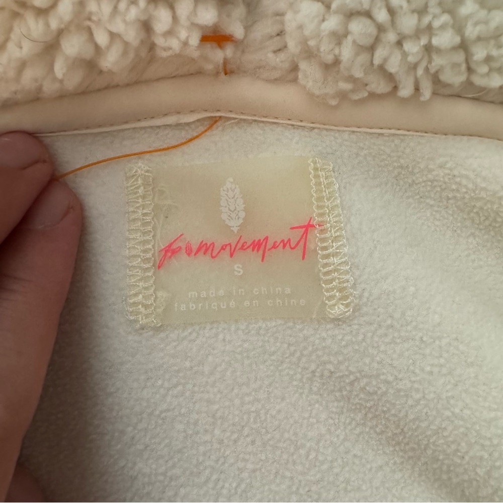 FP Movement by Free People Fuzzy Was She cream hoodie - Picture 5 of 9
